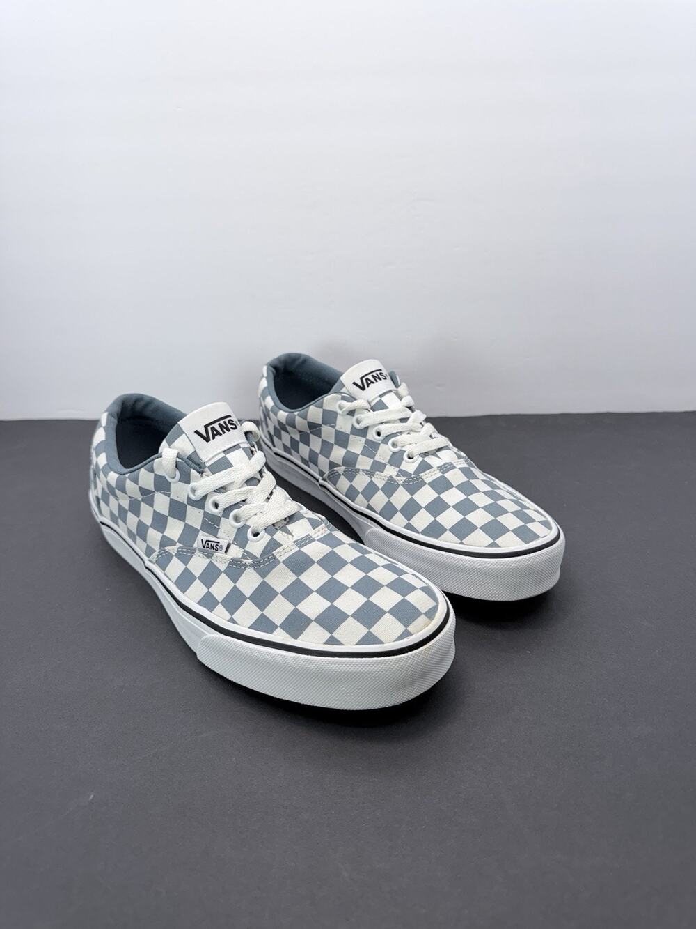 Vans Doheny Checkerboard Blue Mirage White Skate Shoes Men's Size 10 Low Top